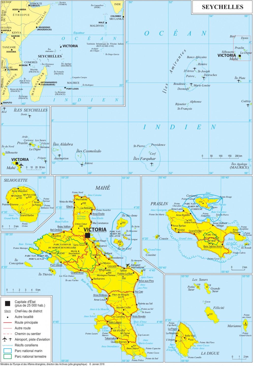 Cập nhật 2023: Bản đồ hành chính đất nước Seychelles (Seychelles Map) phóng to năm 2023, , Bản đồ