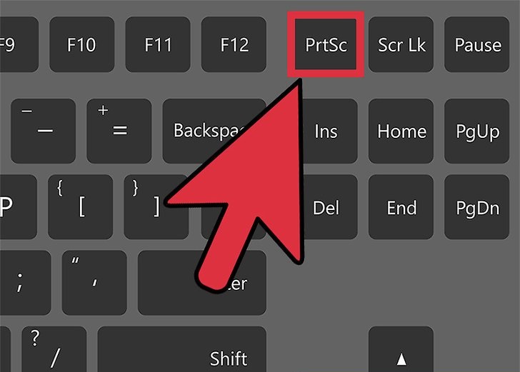 Để thao tác, bạn chỉ cần tìm và nhấn phím Print Screen (PrtSc)