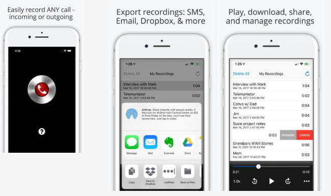 App ghi âm cuộc gọi iPhone