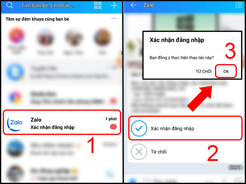 Xác nhận đăng nhập trên điện thoại