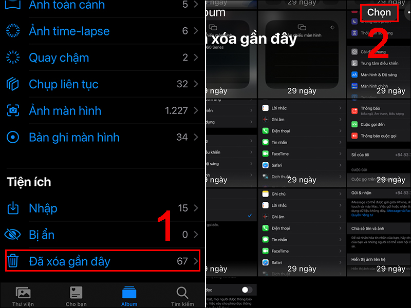  Vào Đã xoá gần đây