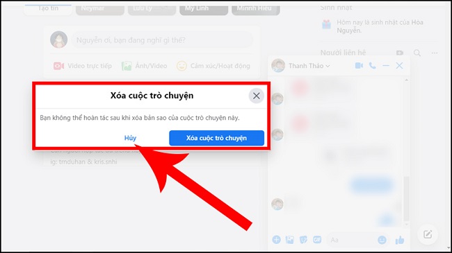 Không xóa toàn bộ bản sao mới có thể lấy lại được tin nhắn