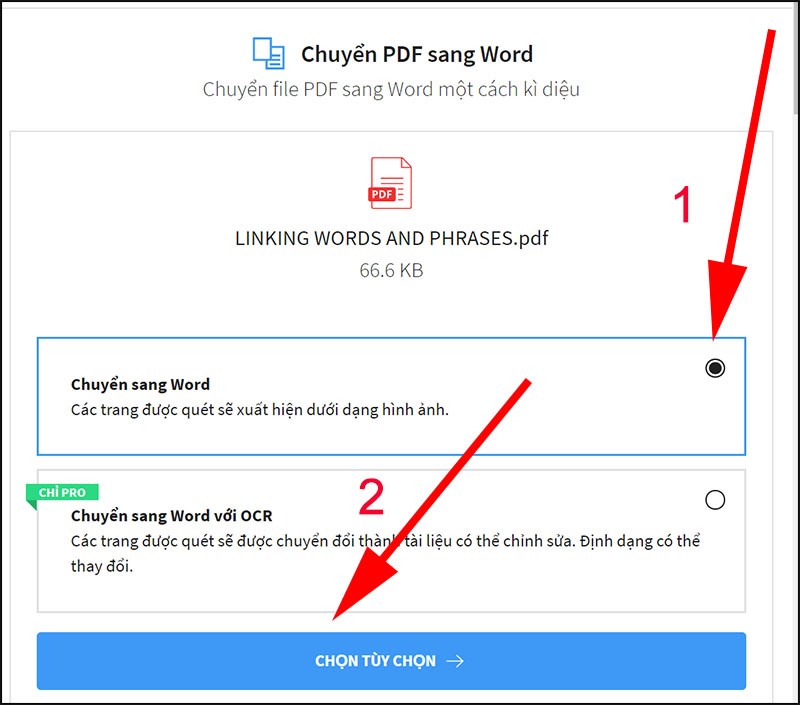 เริ่มแปลงไฟล์ PDF เป็น Word