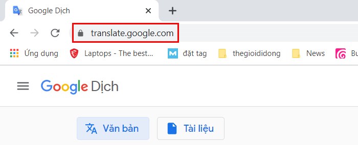 Mở trình duyệt vào truy cập vào trang Google Dịch