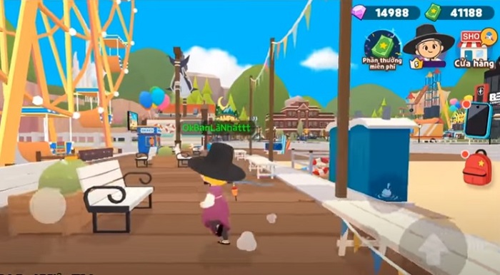 Sau khi spam thành công, quay lại giao diện màn hình chính của game