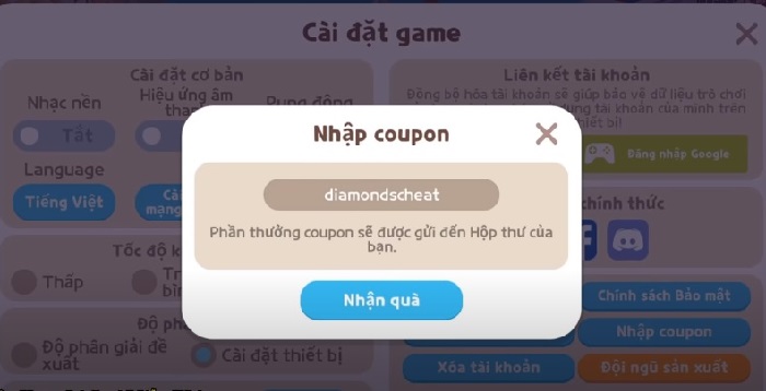 Cách hack kim cương play together đơn giản