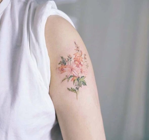 Hình xăm mini ở bắp tay cho nữ đẹp hình 79