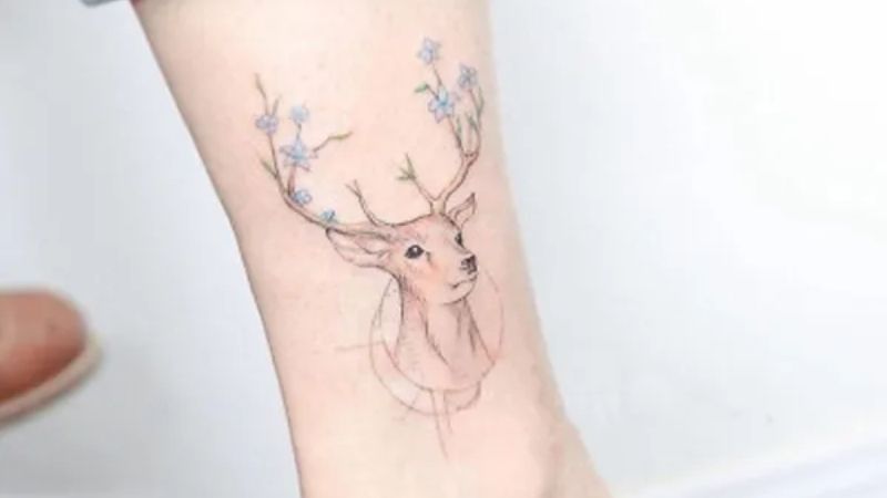 Hình xăm hươu với ý nghĩa mang lại sự trường thọ và sức khỏe