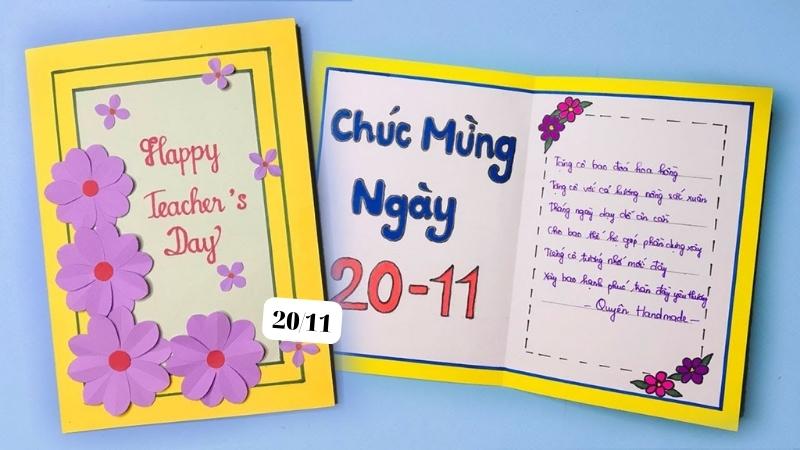 Mẫu thiệp hoa tím