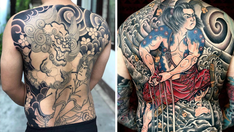 Hình xăm Nhật cổ Yakuza tattoo full lưng họa tiết đẹp