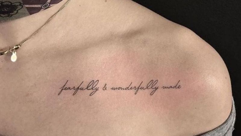 ‘Fearfully & Wonderfully made’ có ý nghĩa mạnh mẽ, gợi nhắc bạn nữ là một sự tồn tại ý nghĩa và tuyệt vời