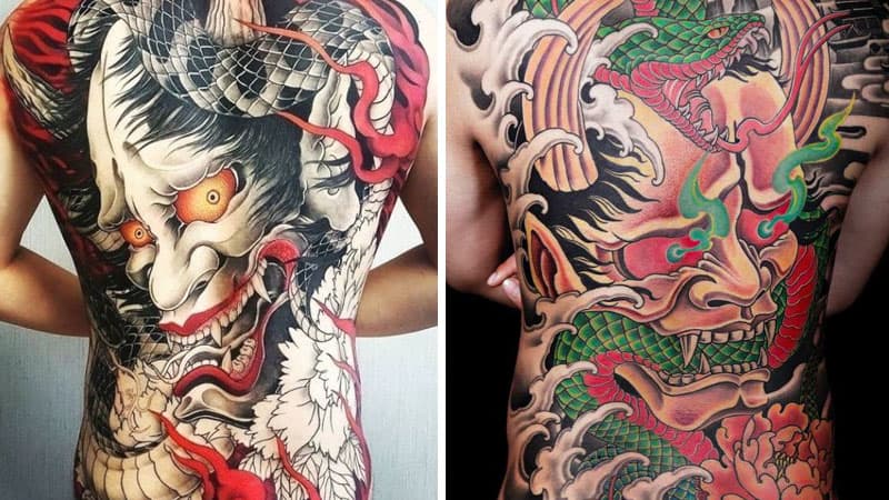 The ancient Japanese full back tattoo pattern is highly appreciated from aesthetics to meaning
