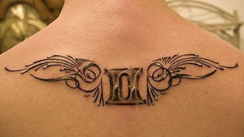 Hình xăm cung song tử độc đáo