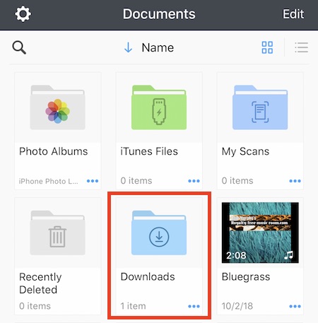 Lấy nhạc trong file downloads