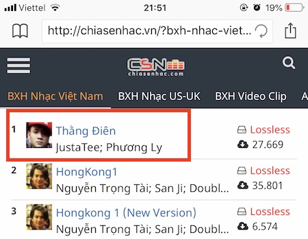 Nhấp vào bài hát bạn muốn chọn tải về. Hãy nhấp vào bài hát mà bạn đang muốn chọn tải về.