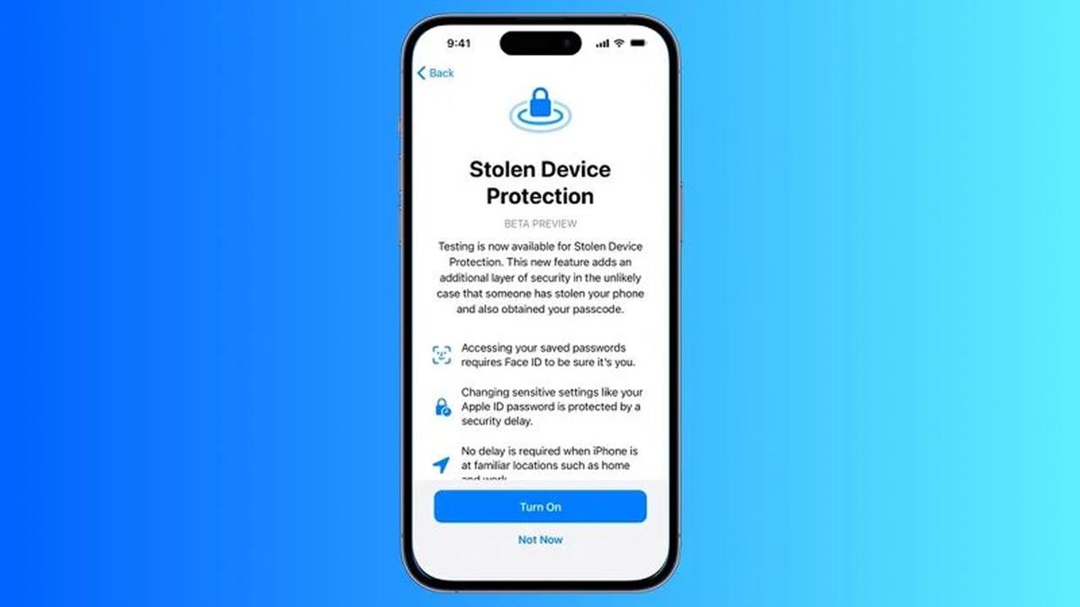 Cách cập nhật iOS 17.3 chính thức Tăng cường bảo vệ thiết bị khi bị đánh cắp. Nguồn: Macrumors
