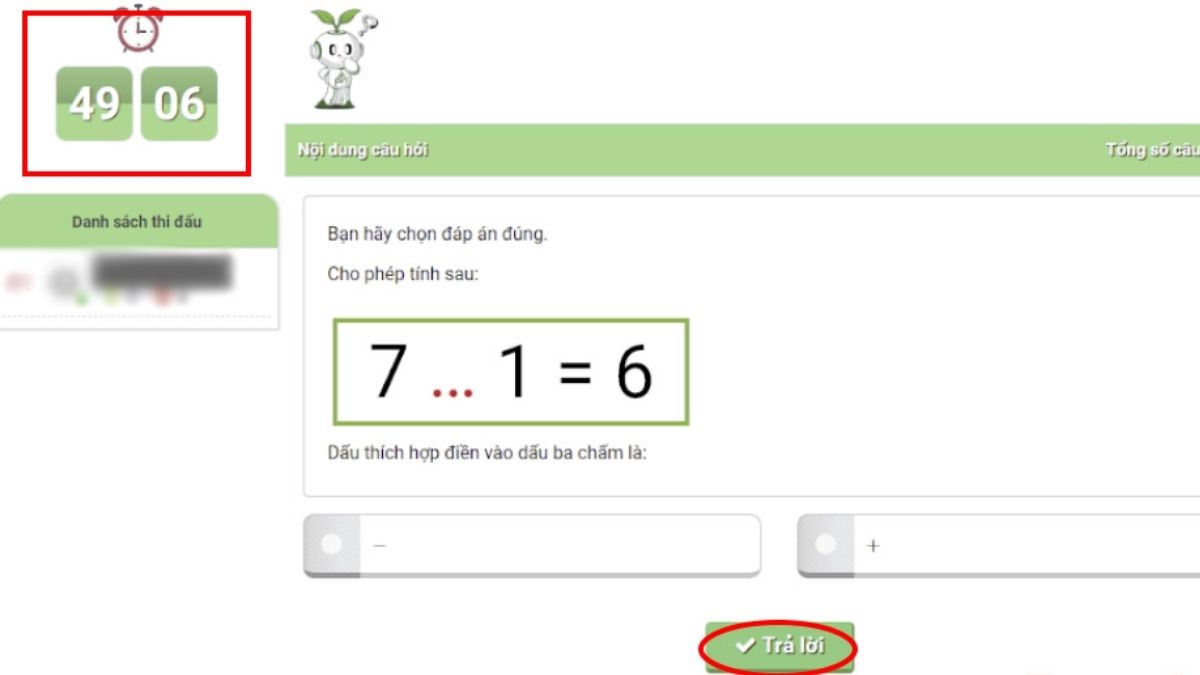 Sau khi trả lời hoàn tất các câu hỏi cuộc thi của bạn sẽ kết thúc
