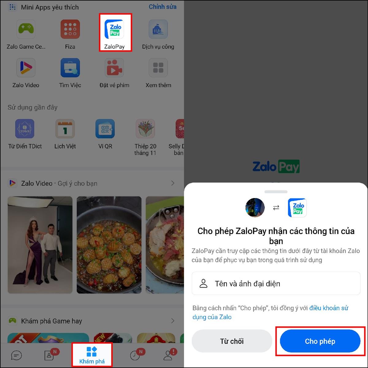 Cách tặng data cho người khác trên Zalo