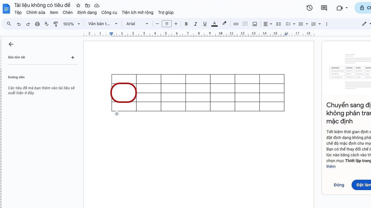 Cuối cùng, bạn đã gộp ô trong Google Docs thành công rồi nhé.