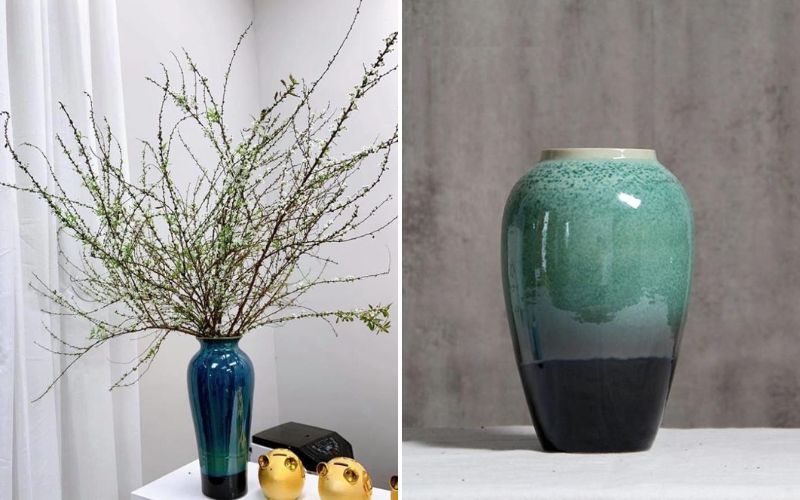 Mẫu Bình gốm men hỏa biến
