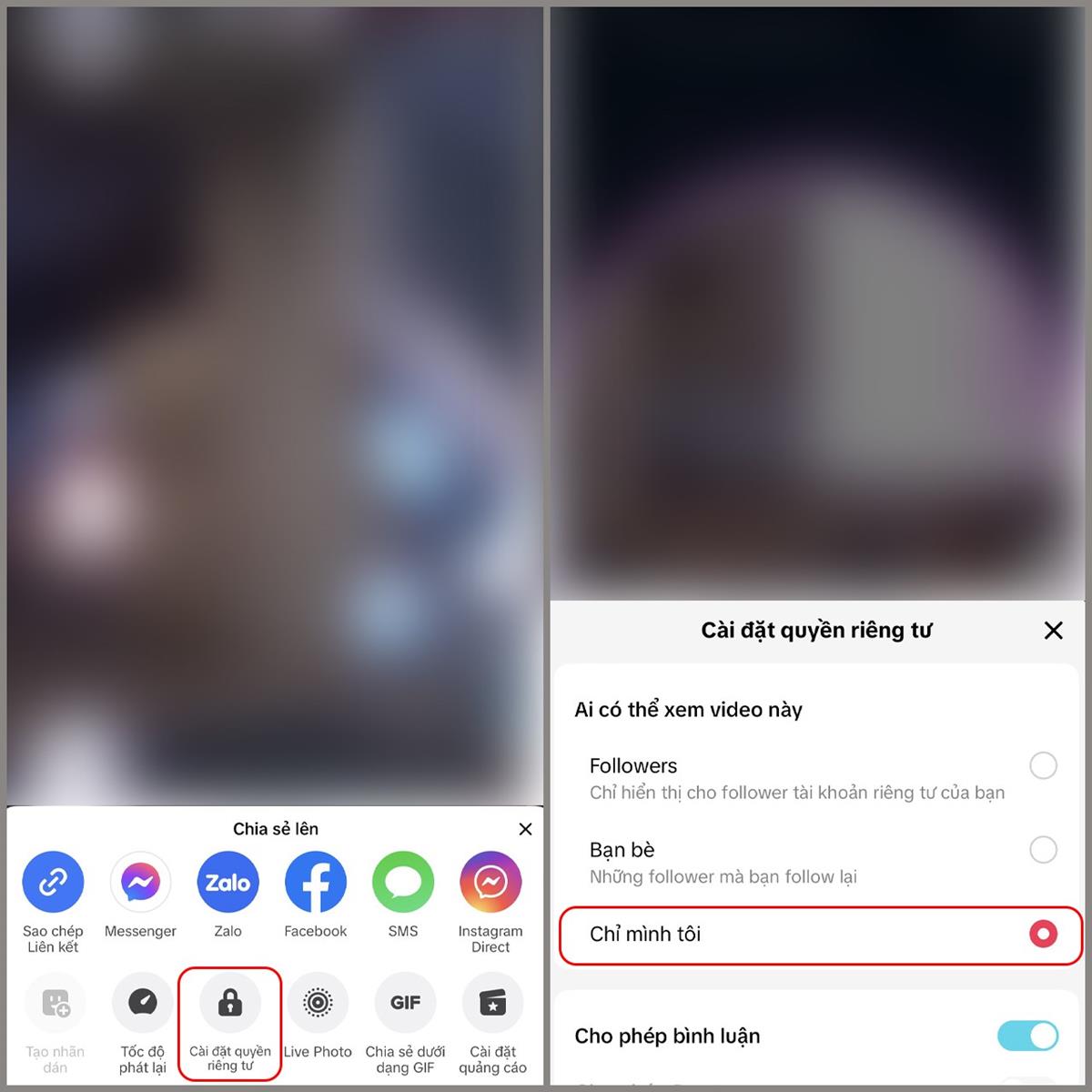 Cách ẩn tất cả video trên TikTok