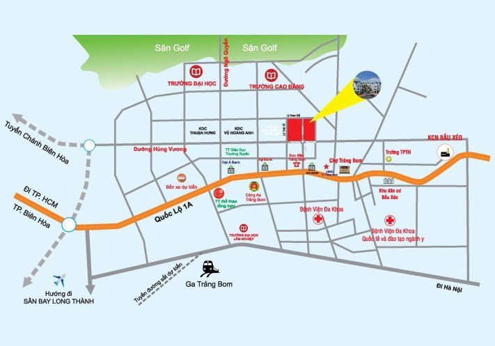 Khu dân cư và siêu thị Trảng Bom