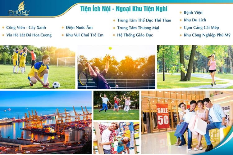 Tiện ích dự án đất nền Phú Mỹ Central Port Bà Rịa