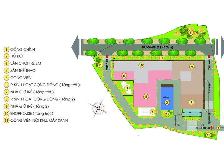 Tiện ích nội khu dự án căn hộ Bcons Green View Bình Dương