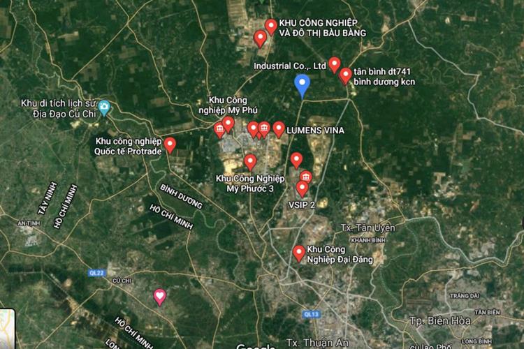 Vị trí dự án Phương Toàn Phát liền kề rất nhiều khu công nghiệp