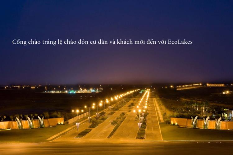 Cổng dự án EcoLakes Mỹ Phước Bình Dương đã hoàn thiện