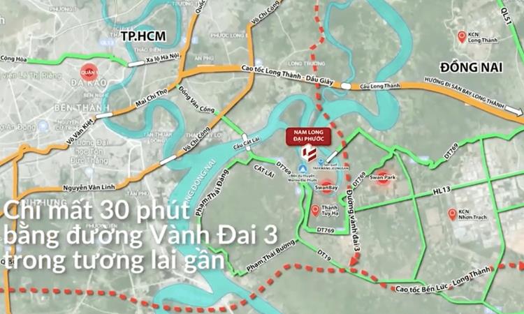 Vị trí dự án khu đô thị Nam Long Paragon Đại Phước