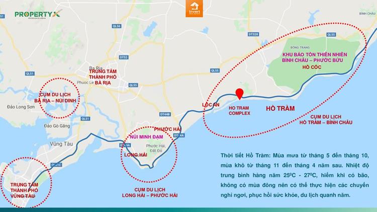 Một số dự án lân cận Hồ Tràm Complex