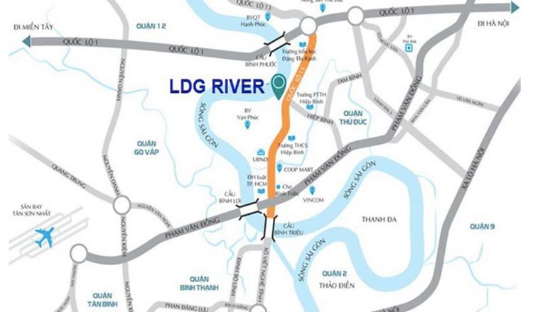 Vị trí dự án căn hộ LDG River Thủ Đức