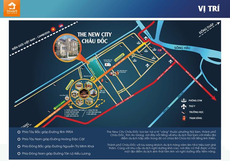 Vị trí dự án The New City Châu Đốc