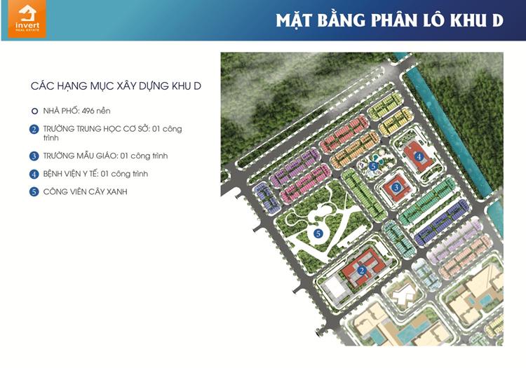 Mặt bằng khu D của dự án The New City Châu Đốc