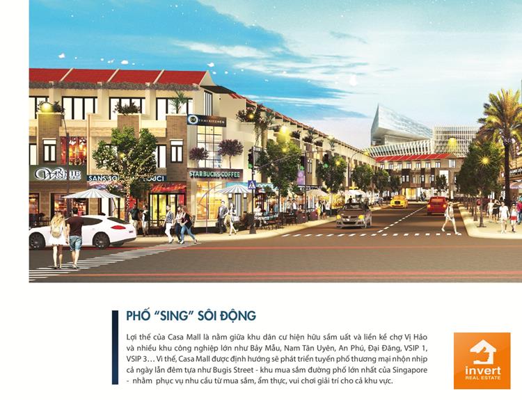 Phố "sing" tại dự án đất nền Casa Mall Bình Dương