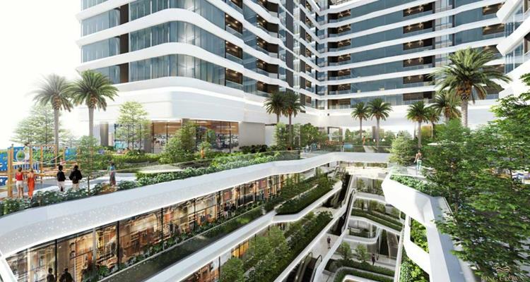 Không gian xanh được bố trí đều trong nội khu