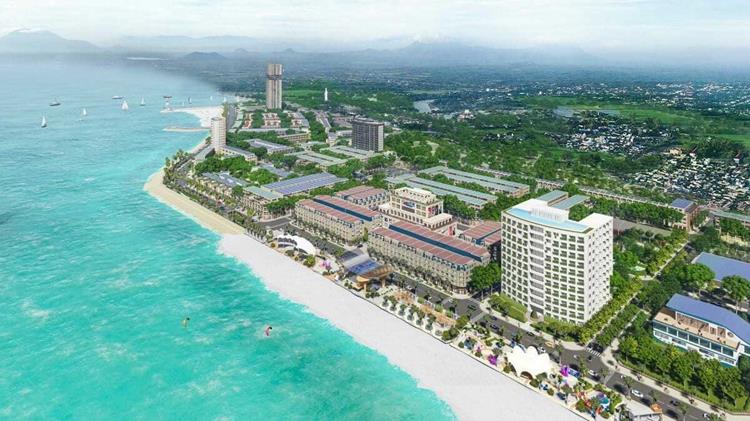 Lợi thế toạ lạc dự án Lagi New City Bình Thuận tiếp giáp biển