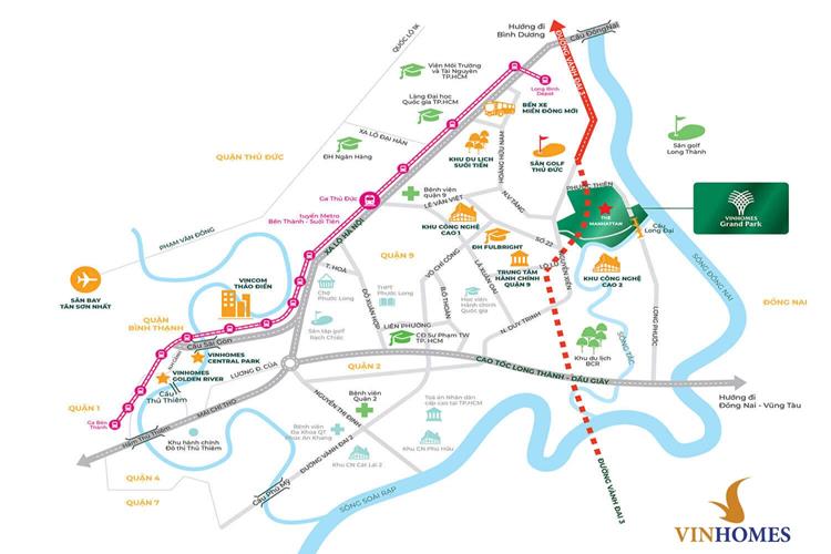 Vị trí dự án Vinhomes Grand Park