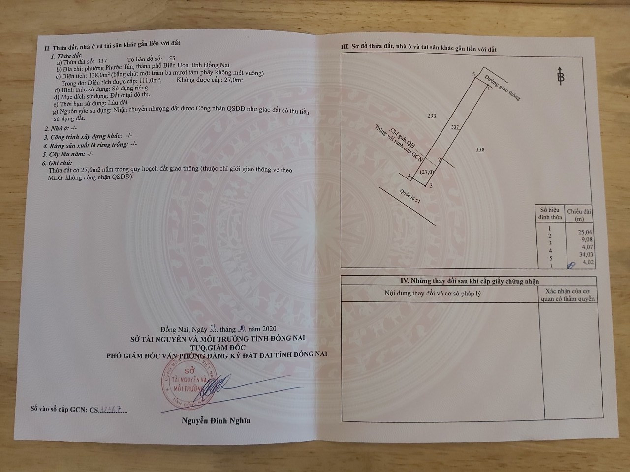 Bán đất Thành phố Biên Hoà 138m2 giá 4.9 tỷ