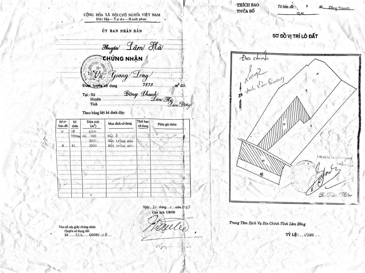 Bán đất vườn Đà Lạt - Minh Anh 6- Đông Thanh Lắm Hà 500m2 thổ cư 50m