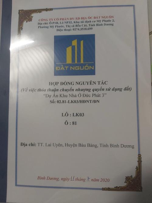 Bán nhanh gấp lô đất nền tại dự án Đức Phát 3 liên kết 3 ô 81, giá 760 triệu Bán nhanh gấp lô đất nền tại dự án Đức Phát 3 liên kết 3 ô 81, giá 760 triệu