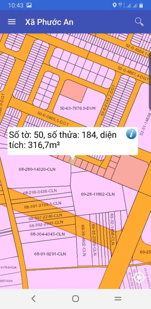 Đất nhà vườn Phước An số 50/184 để lại giá cực rẻ 5 triệu/m2 Đất nhà vườn Phước An số 50/184 để lại giá cực rẻ 5 triệu/m2