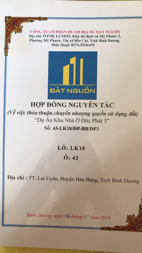 Bán lô đất tại dự án Đức Phát 3 liên kết 18 ô 43 giá thoả thuận Bán lô đất tại dự án Đức Phát 3 liên kết 18 ô 43 giá thoả thuận
