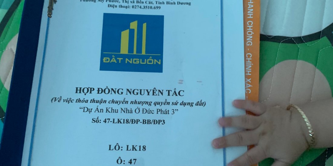 Bán gấp lô đất tại dự án Đức Phát 3 liên kết 18 ô 47 thông dài ra công viên