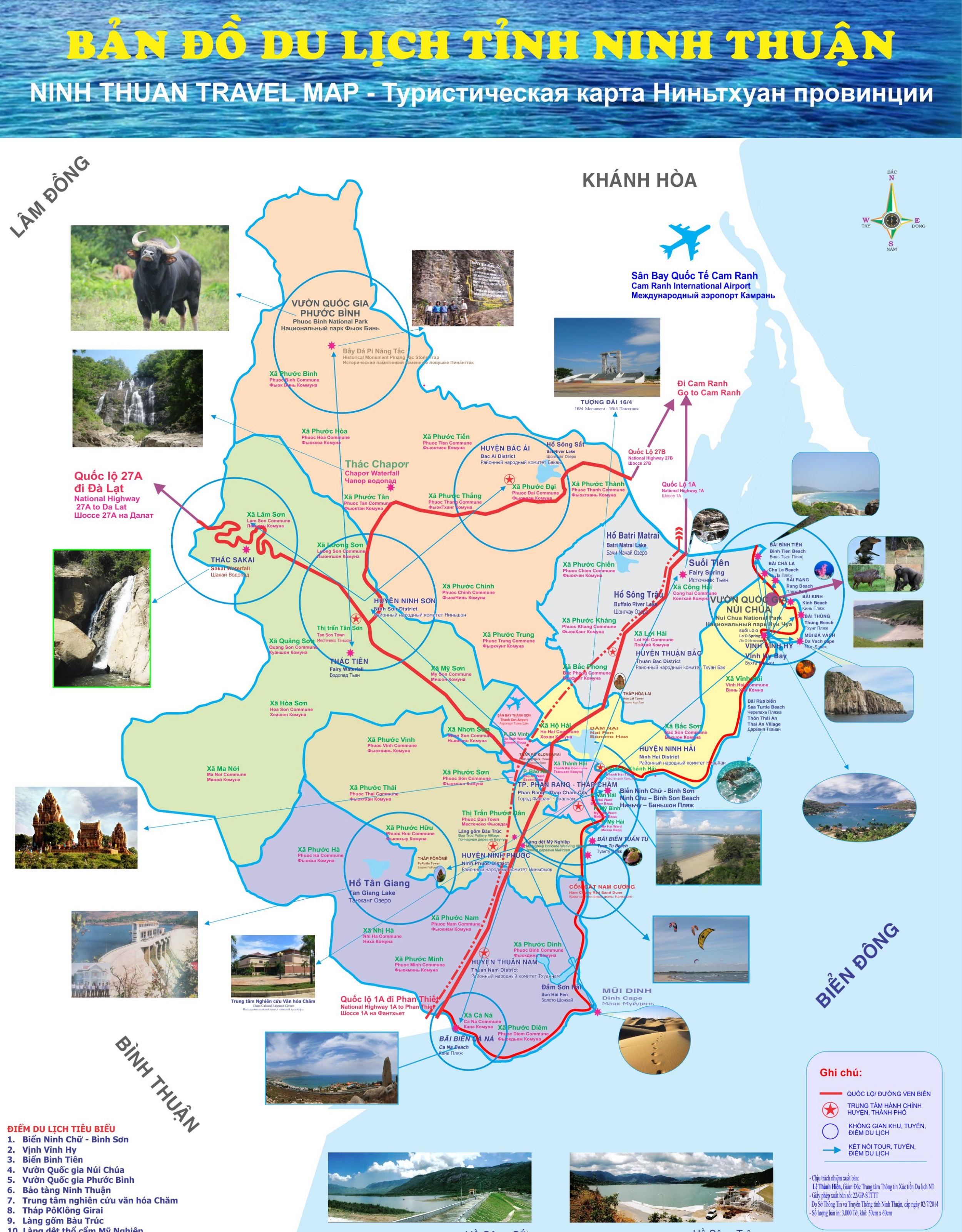 Bản đồ tỉnh Bình Thuận khổ lớn phóng to