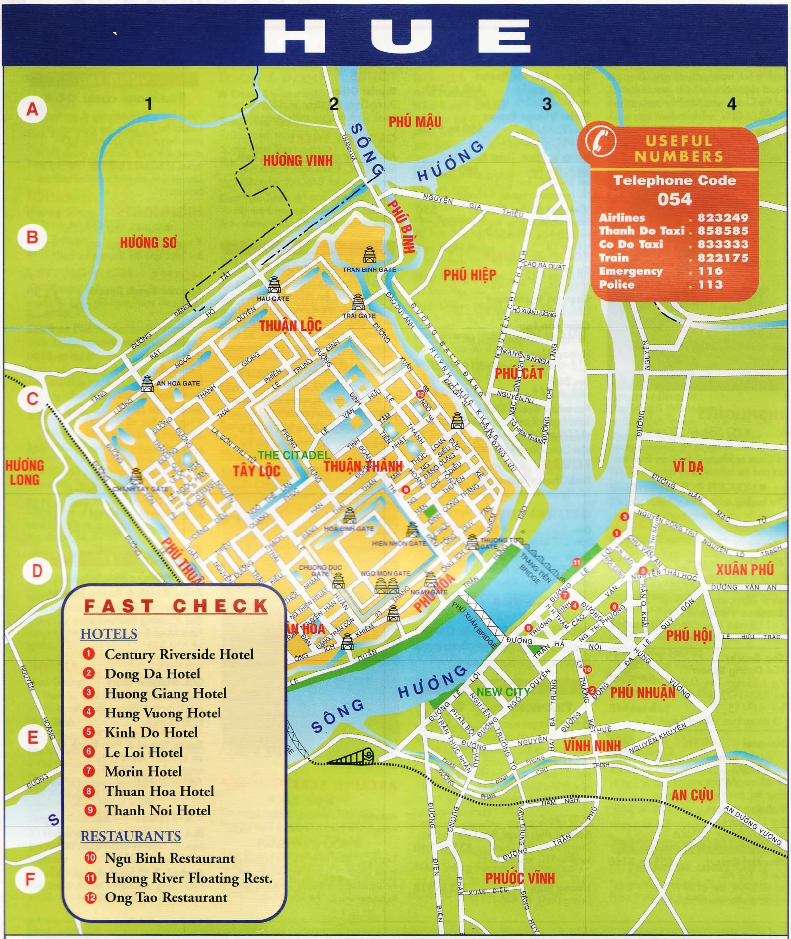 Bản đồ hành chính thành phố Thừa Thiên Huế khổ lớn