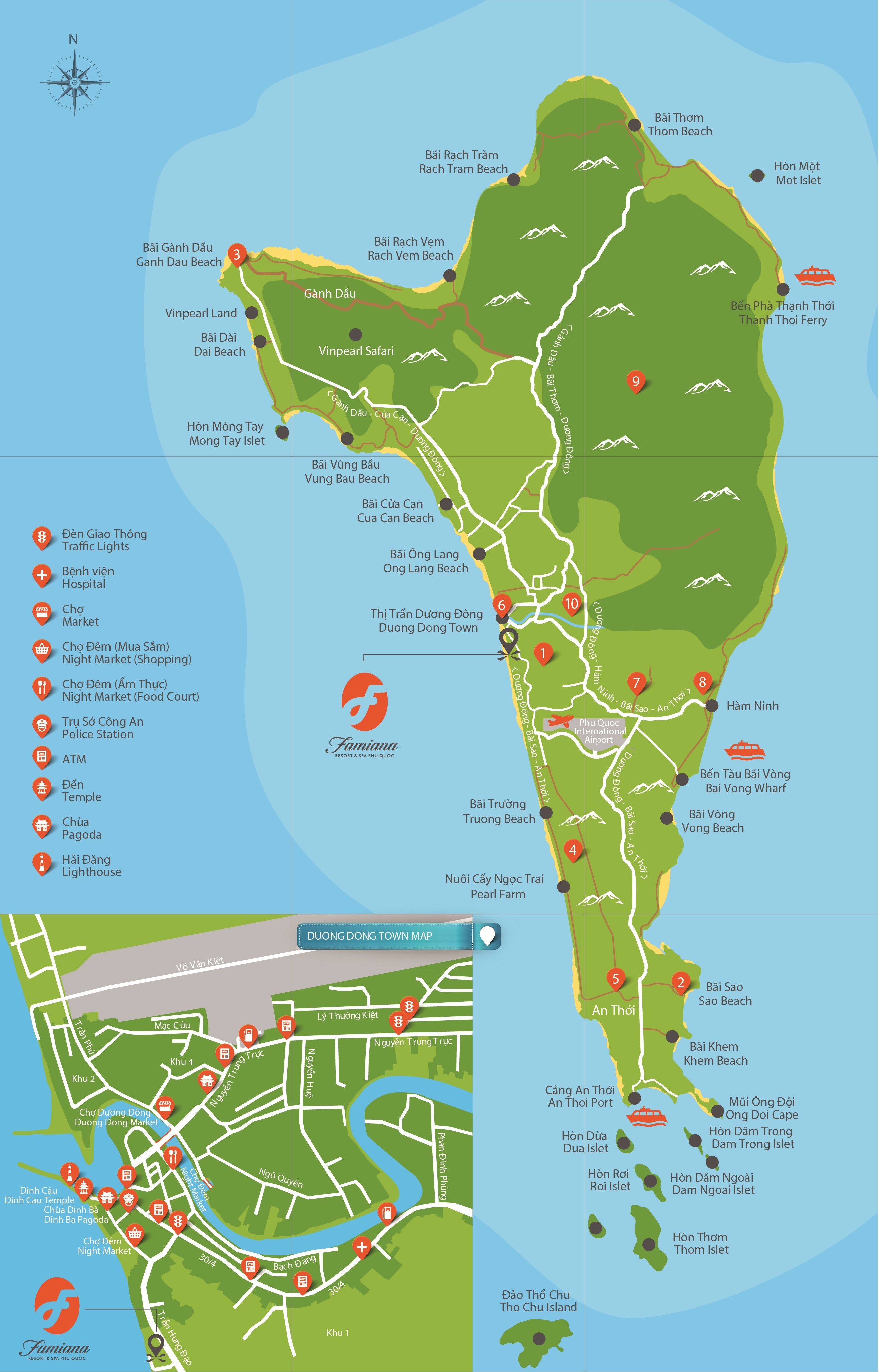 Bản đồ du lịch Phú Quốc mới nhất