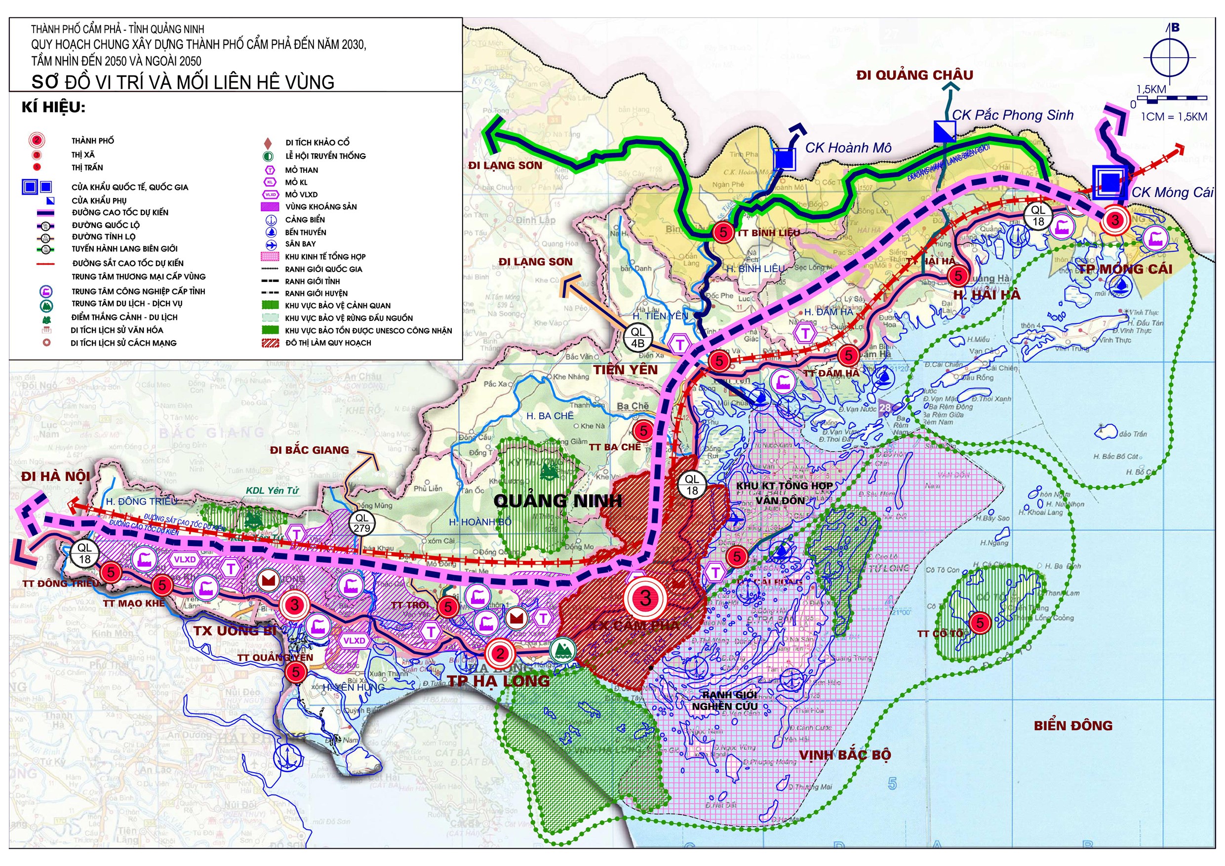Bản đồ hành chính Huyện Vân Đồn 