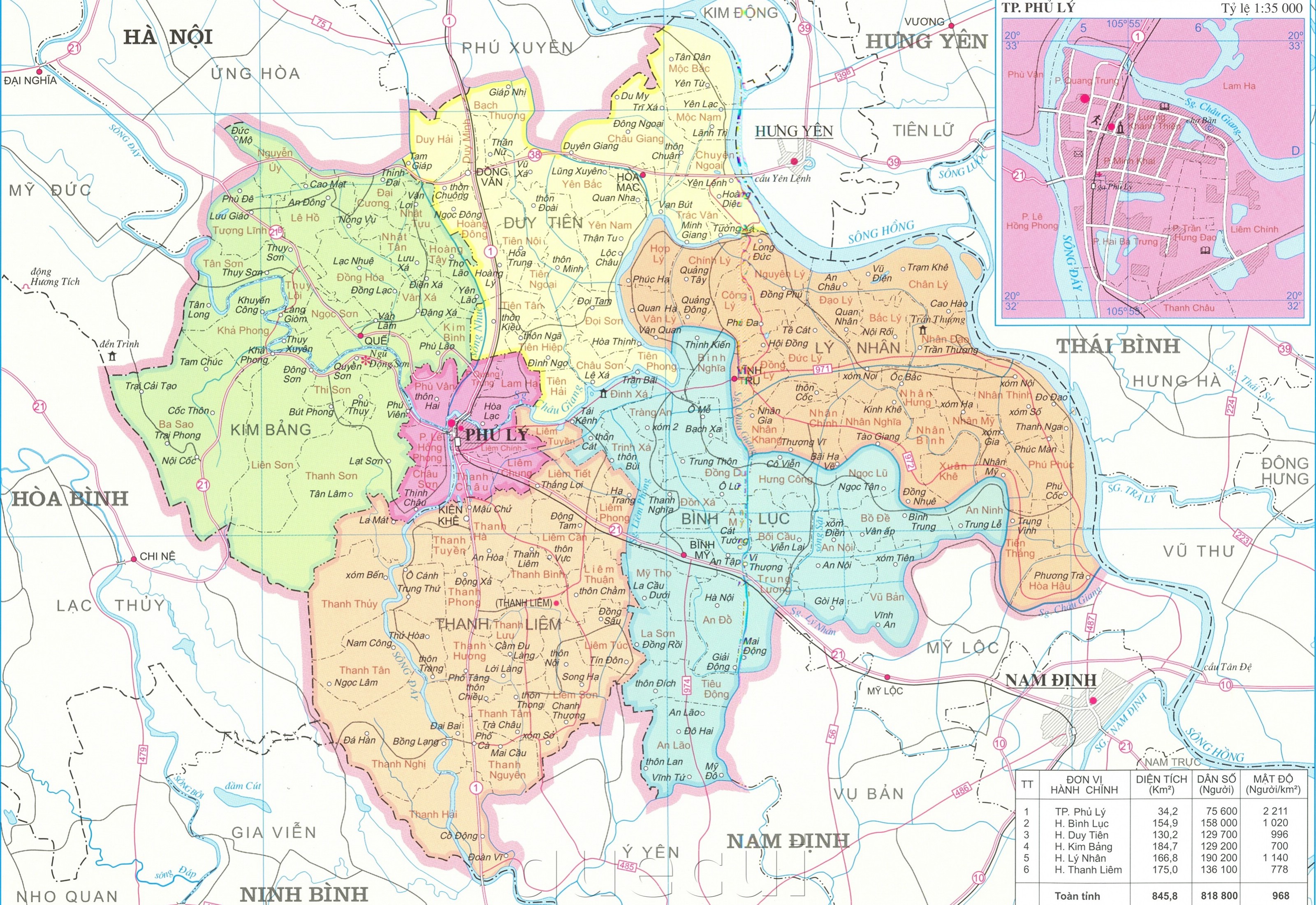 Bản đồ Hà Nam